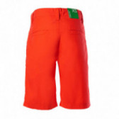 Pantaloni scurți cu nasture din bumbac pentru fete, roșii Benetton 131556 2