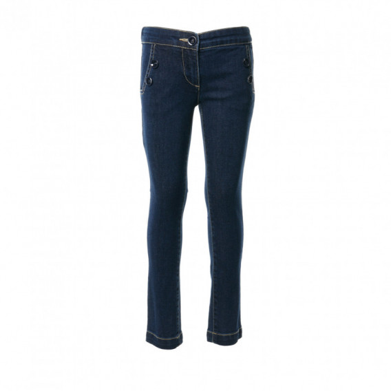 Jeans pentru fete, albaștri Benetton 131578 