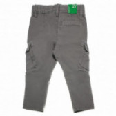 Pantaloni de bumbac pentru băieți, maro cenușiu Benetton 131593 2