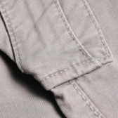 Pantaloni de bumbac pentru băieți, maro cenușiu Benetton 131595 4