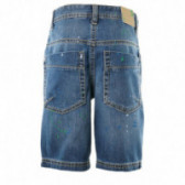 Pantaloni scurți din denim albastru, cu aspect purtat Benetton 131605 2