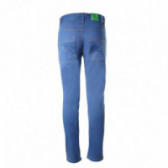 Pantaloni pentru băieți, de culoare albastră, cu talie reglabilă Benetton 131645 2