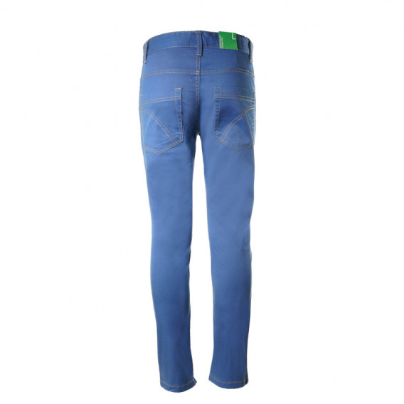 Pantaloni pentru băieți, de culoare albastră, cu talie reglabilă Benetton 131645 2