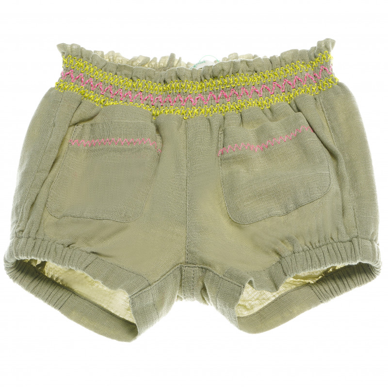 Pantaloni scurți, verzi, din bumbac subțire, pentru fetițe  131674