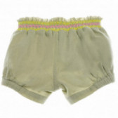 Pantaloni scurți, verzi, din bumbac subțire, pentru fetițe Benetton 131675 2