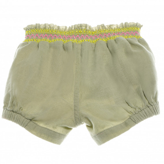 Pantaloni scurți, verzi, din bumbac subțire, pentru fetițe Benetton 131675 2