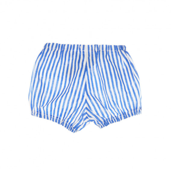 Pantaloni de bumbac pentru băieți, albastru și alb Benetton 131704 2