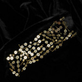 Salopetă pentru fete, negre cu paiete aurii Benetton 131716 4