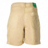 Pantaloni scurți de bumbac pentru băieți, maro maro Benetton 131762 2