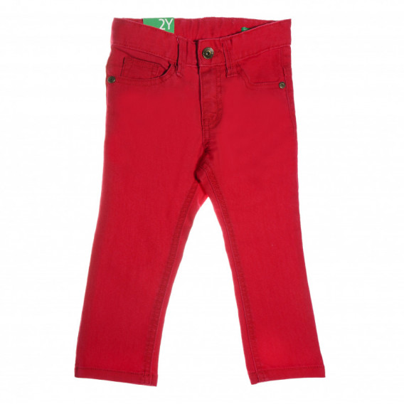 Pantaloni pentru fete, roșu aprins Benetton 131815 