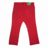 Pantaloni pentru fete, roșu aprins Benetton 131818 4