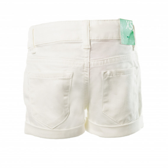 Pantaloni scurți albi, pentru fete Benetton 131856 2
