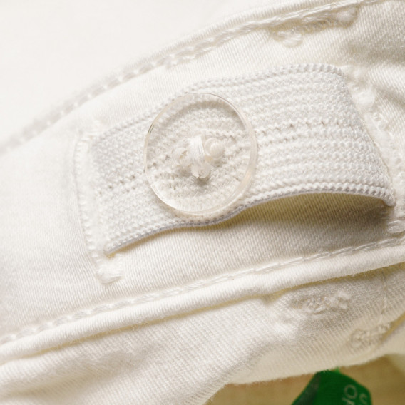 Pantaloni scurți albi, pentru fete Benetton 131858 4