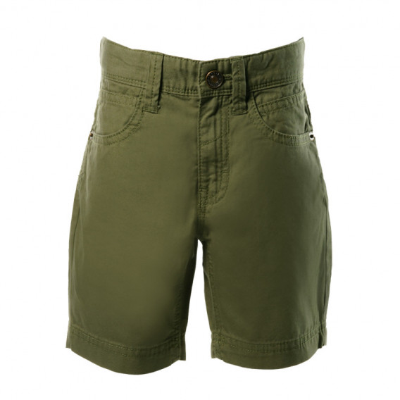 Pantaloni scurți din bumbac pentru băieți, verde kaki Benetton 131869 
