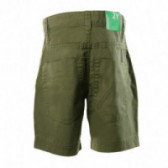 Pantaloni scurți din bumbac pentru băieți, verde kaki Benetton 131870 2