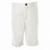 Pantaloni scurți de bumbac pentru băieți, alb Benetton 131880 