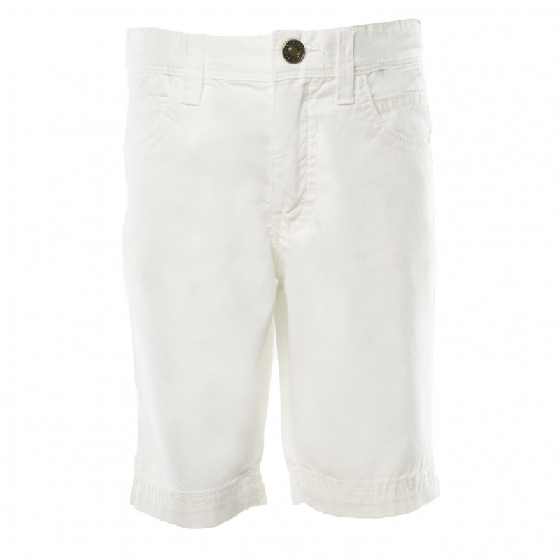 Pantaloni scurți de bumbac pentru băieți, alb  131880