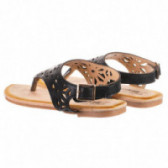 Sandale pentru fete, negre cu design decupat Young girl Identity 132014 2