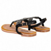 Sandale negre cu decorațiuni, pentru fete Young girl Identity 132017 2