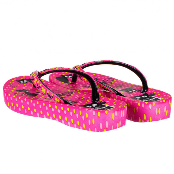 Flip-flops roz cu pisici, pentru fete Beppi 132032 2