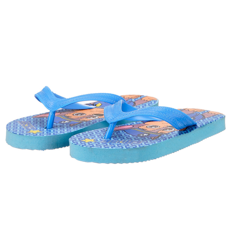 Flip-flops pentru fete, de culoare albastră, cu imprimeu câine  132121