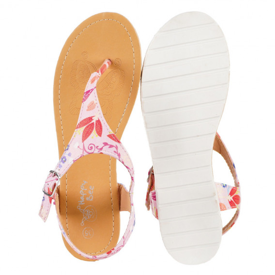 Sandale pentru fete, cu imprimeu floral Happy Bee 132141 3
