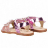 Sandale pentru fete, cu flori aplicate Happy Bee 132146 2