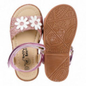 Sandale pentru fete, cu flori aplicate Happy Bee 132147 3