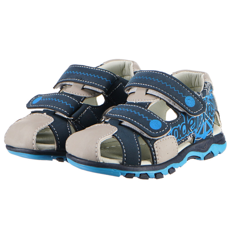 Sandale albastre pentru băieți, cu bandă velcro  132154