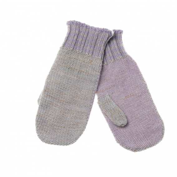 Mănuși tricotate pentru fete, mov Benetton 132267 