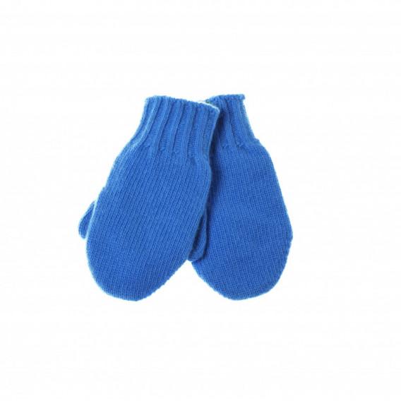 Mănuși călduroase din lână tricotate băieți, albastre Benetton 132279 2