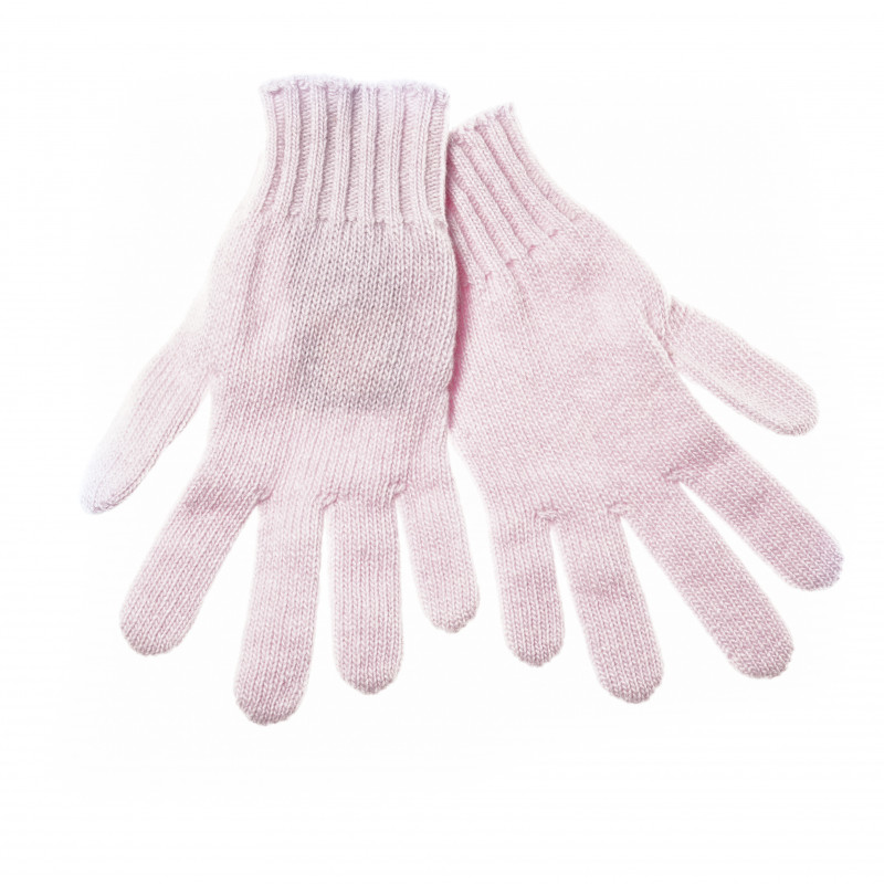 Mănuși din lână tricotate pentru fete, roz  132297