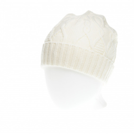 Fes tricotat din lână pentru fete albe Benetton 132317 