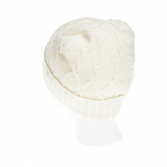 Fes tricotat din lână pentru fete albe Benetton 132318 2