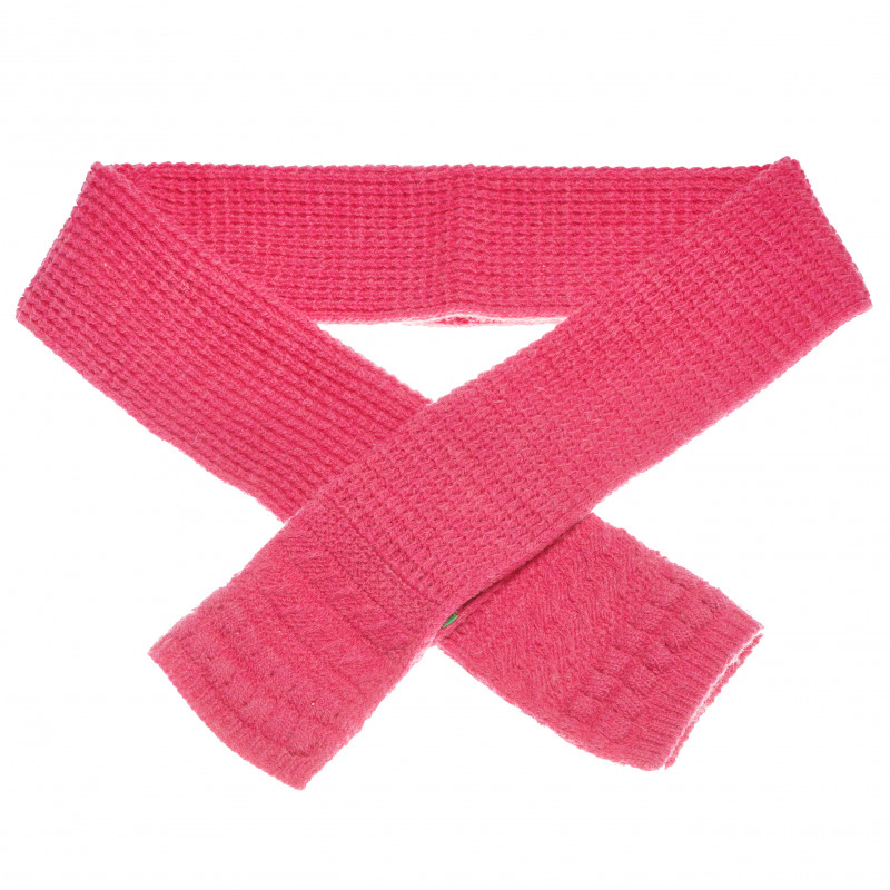 Fular tricotat pentru fete roz solid  132333