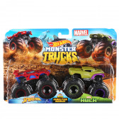 Monster Truck Spiderman Vs. Hulk 1:64 Hot Wheels 133010 
