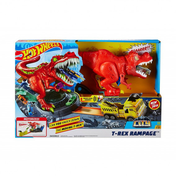 Set de joc Puterea T-rex + mașină Hot Wheels 133053 