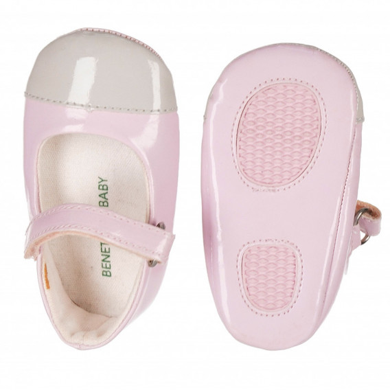 Pantofi de balerină, pentru fetițe, roz Benetton 135429 4