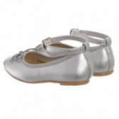 Pantofi balerine cu o curea în jurul gleznei, pentru fete, gri Benetton 135437 2