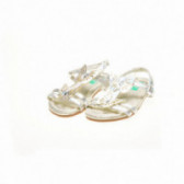 Sandale cu aplicație de fluturi pentru fete, argintiu Benetton 135439 