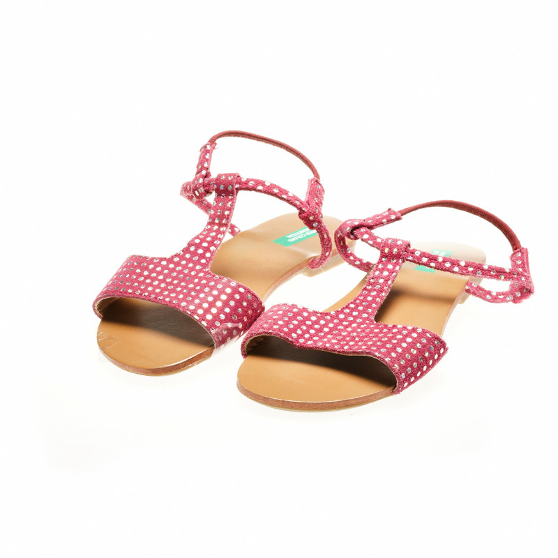 Sandale cu pietricele decorative pentru fete, roșu  135442