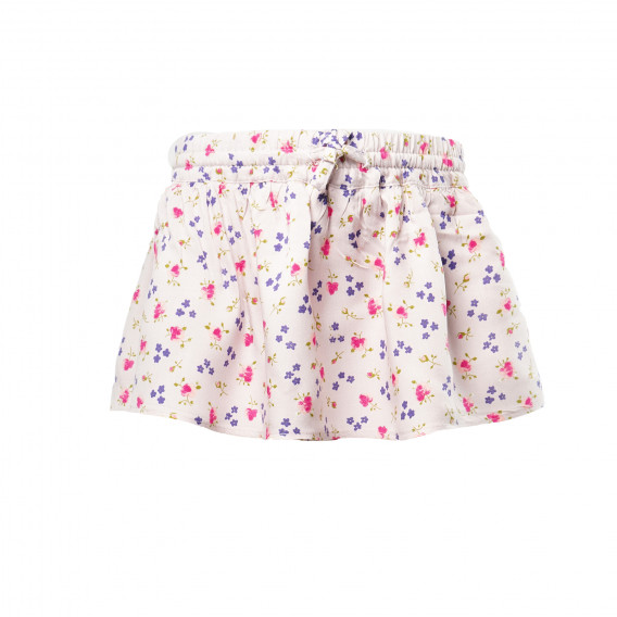 Pantaloni scurți albi pentru fete cu imprimeu floral Benetton 136647 