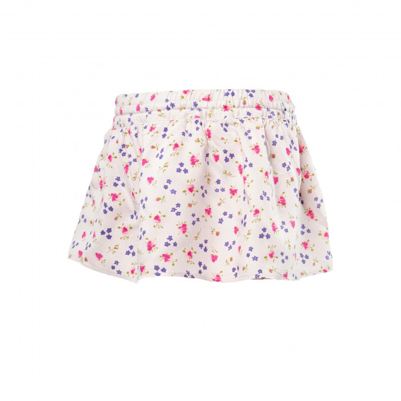 Pantaloni scurți albi pentru fete cu imprimeu floral Benetton 136648 2