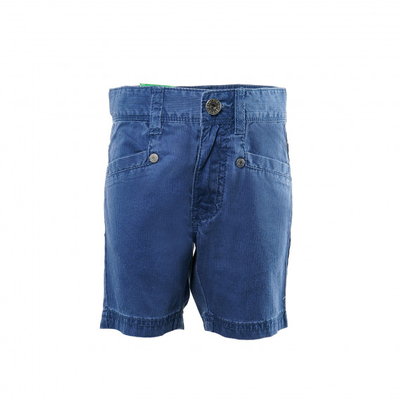 Pantaloni scurți de bumbac pentru băieți în albastru Benetton 136667 