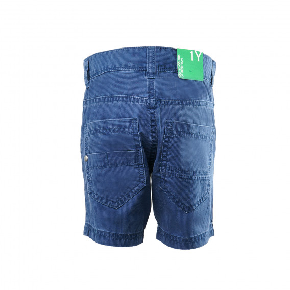 Pantaloni scurți de bumbac pentru băieți în albastru Benetton 136668 2