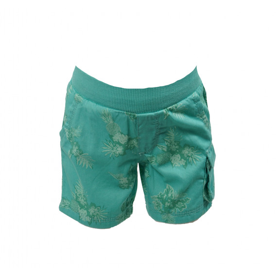 Pantaloni scurți de bumbac pentru copii, verzi Benetton 136711 2