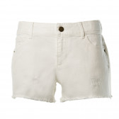 Pantaloni scurți pentru fete, albi Benetton 136826 