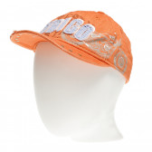 Pălărie de bumbac cu vizieră pentru băieți, portocalie Benetton 136993 