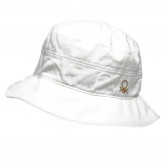 Pălărie albă de bumbac Benetton 136998 