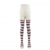 Ciorapi pentru fete, gri cu dungi multicolore Benetton 137190 